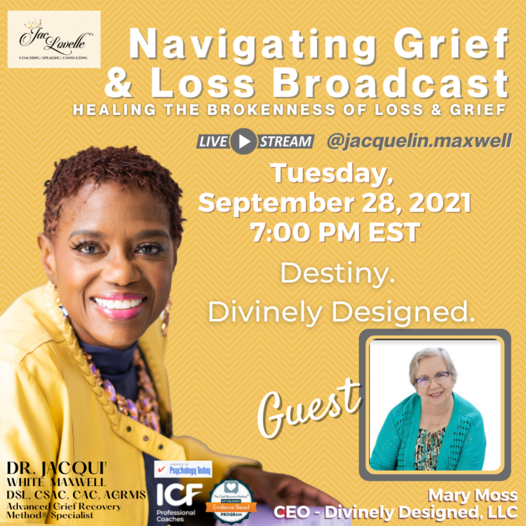 Author, Mary O. Moss, navigating grief and loss 